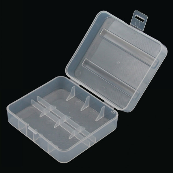 26650 Battery Carrying Case - 2x 26650 - Clear