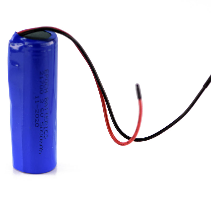 Epoch Batteries 3.6V 1P1S 5000mAh 5A Battery Pack - PCB and 6" Leads
