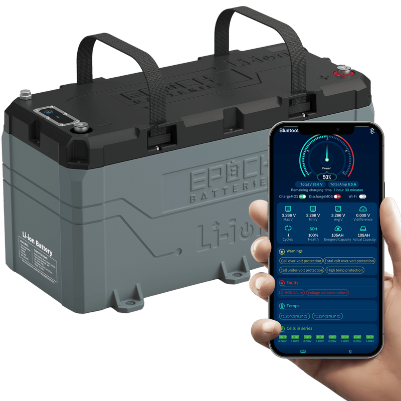 36V 100Ah | Heated & Bluetooth | LiFePO4 Battery - Epoch Batteries