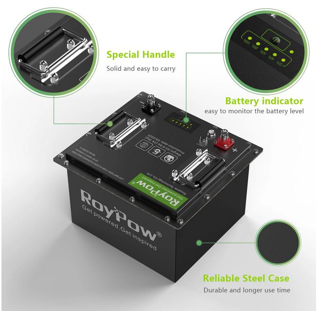 RoyPow 24V 80Ah Lithium Battery (S2480-A) - Heated / IP67