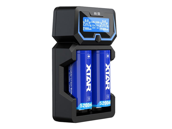 XTAR X2 2 Bay Smart Digital LCD Battery Charger