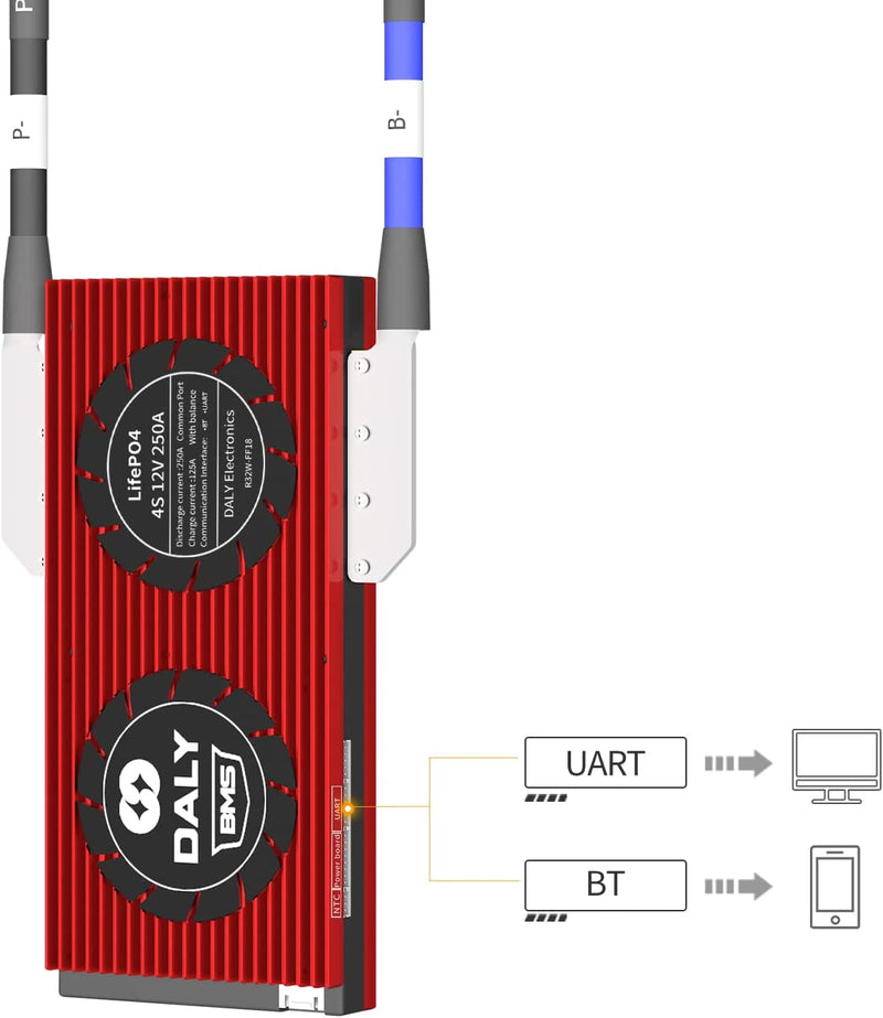 Daly 12V 250A BMS - 4S LiFePO4 - Bluetooth