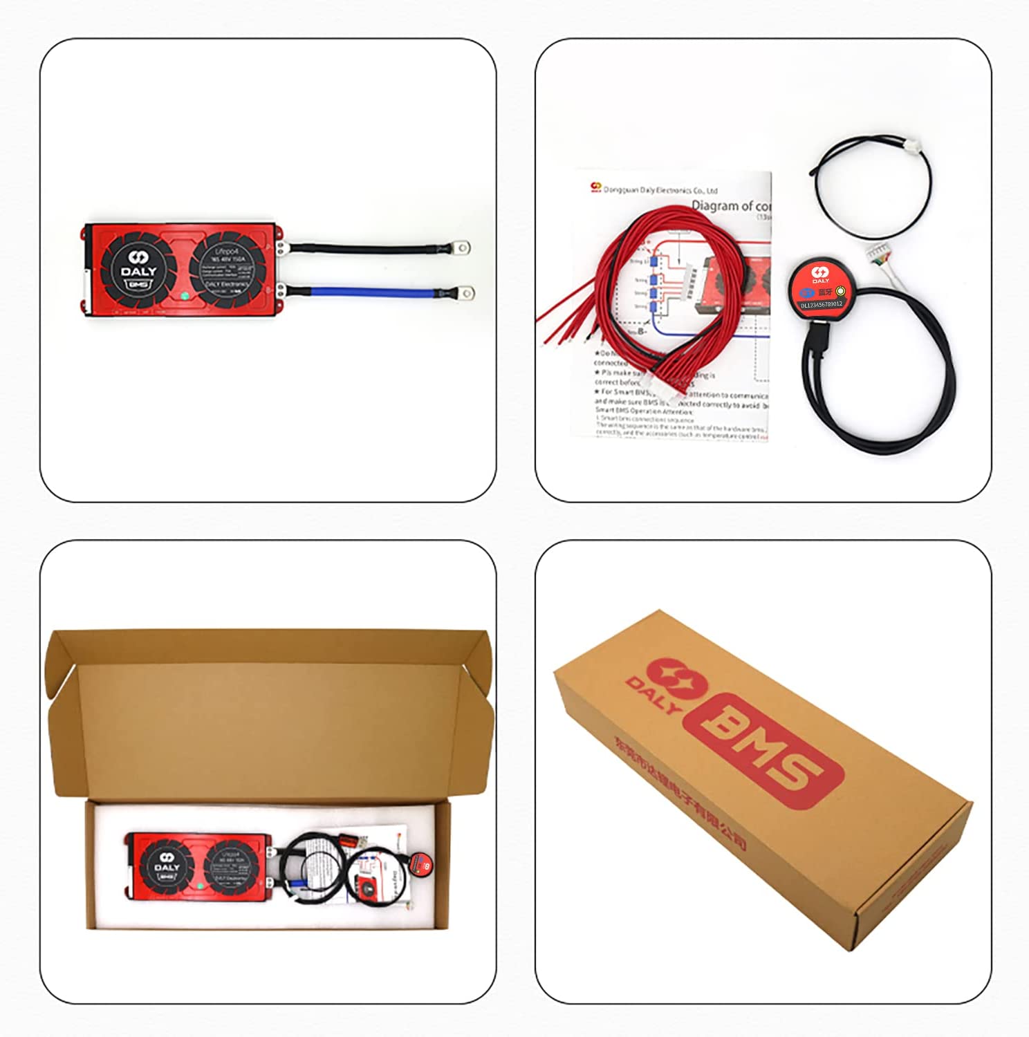 Daly 12V 150A BMS - 4S LiFePO4 - Bluetooth