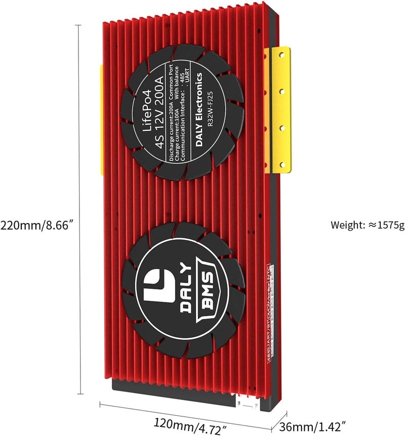 Daly 12V 200A BMS - 4S LiFePO4 - Bluetooth