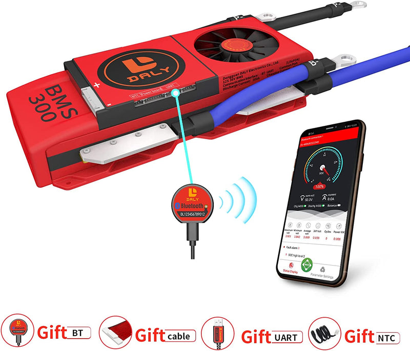 Daly 36V 300A BMS - 12S LiFePO4 - Bluetooth w/ Fan