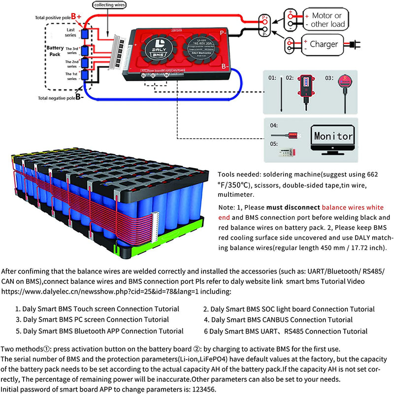 Daly 12V 200A BMS - 4S LiFePO4 - Bluetooth