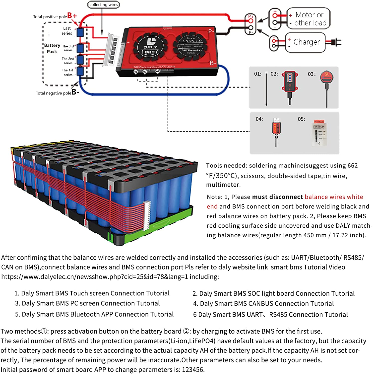 Daly 36V 300A BMS - 12S LiFePO4 - Bluetooth w/ Fan