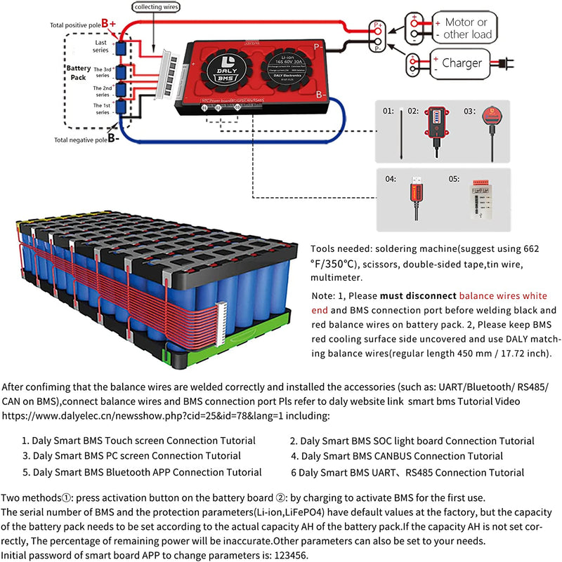 Daly 36V 300A BMS - 12S LiFePO4 - Bluetooth w/ Fan