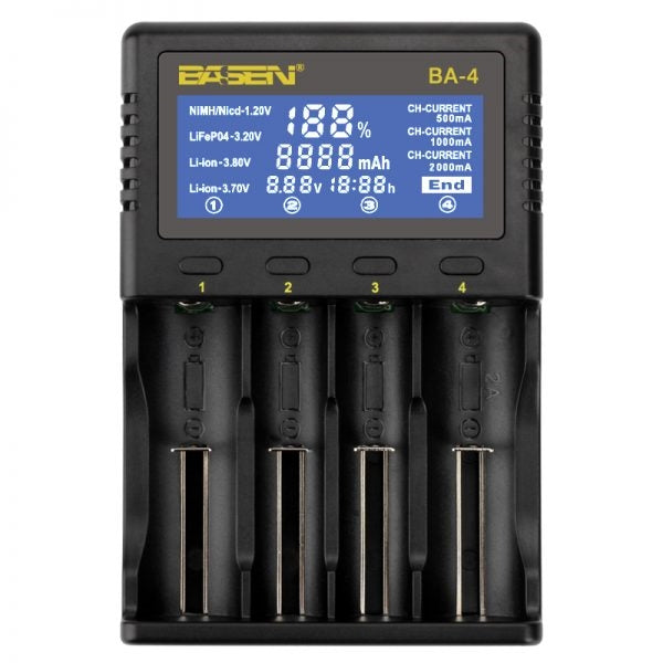 Basen BA-4 Battery Charger - LCD Display