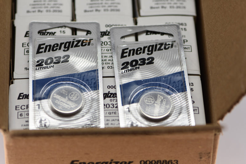 Energizer 2032 3V Lithium Watch Battery - ECR2032BP - Made in Japan (Full Ctn 72pcs)