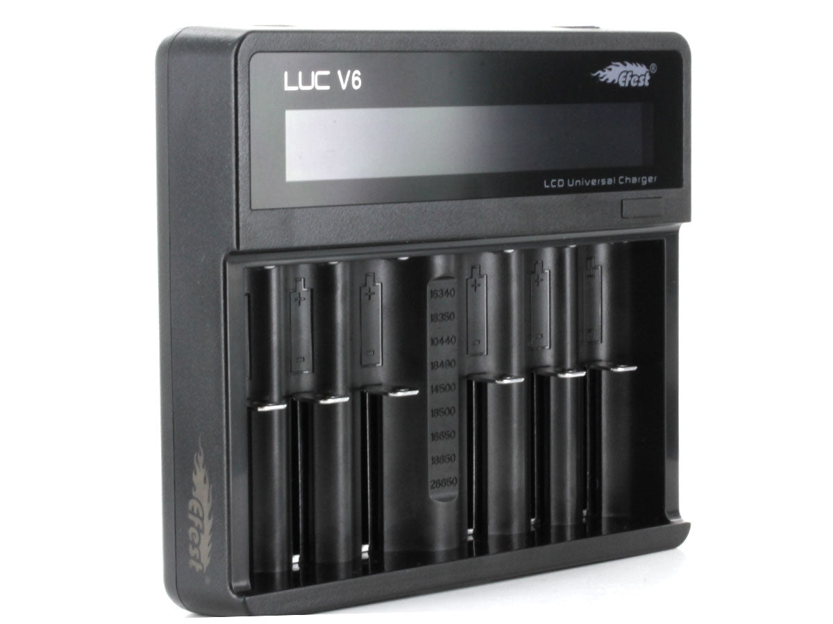 Efest LUC V6 6 Bay LCD Battery Charger