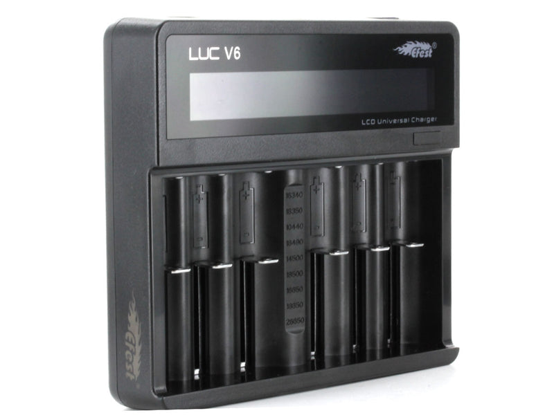 Efest LUC V6 6 Bay LCD Battery Charger