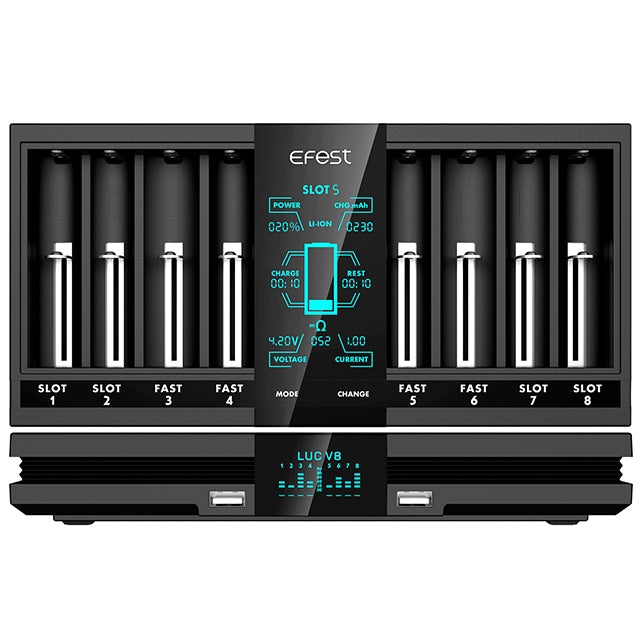 Efest LUC V8 Double LCD Screen Fast Battery Charger