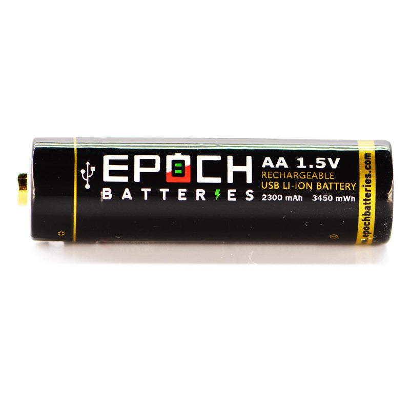 Epoch AA 1.5V 2300mAh USB Protected Li-ion Battery - 4 Pack 