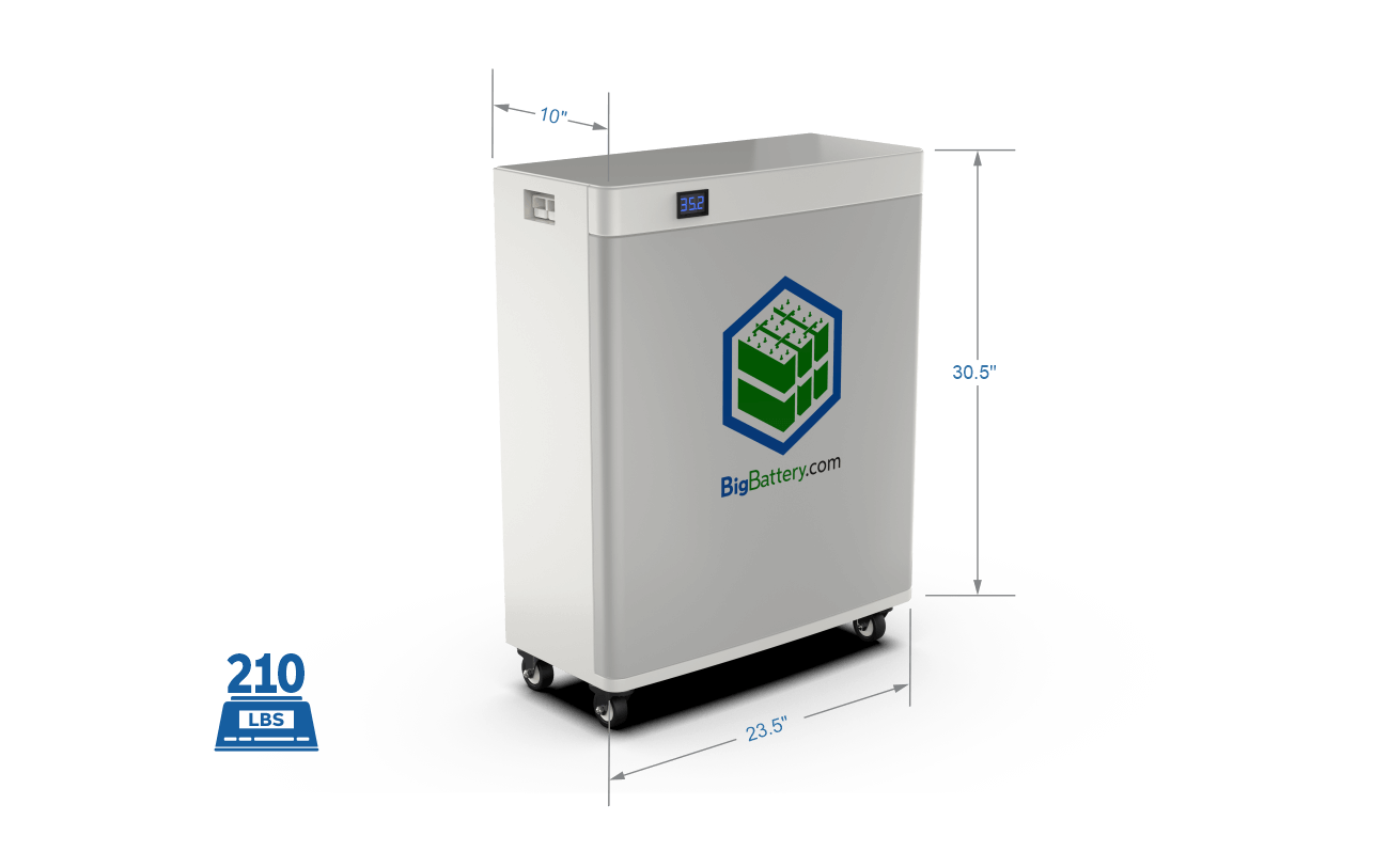 48V 120Ah 6kWh - LiFePO4 Battery - BigBattery Grila