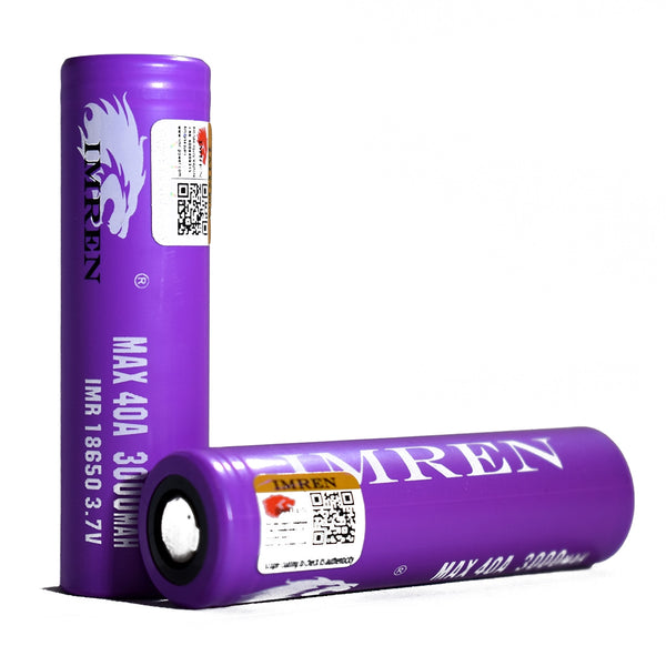 Imren 18650 3000mAh 20A/40A IMR Battery (Purple)