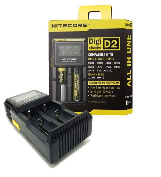 Nitecore D2 - 2 Bay Digital Battery Charger