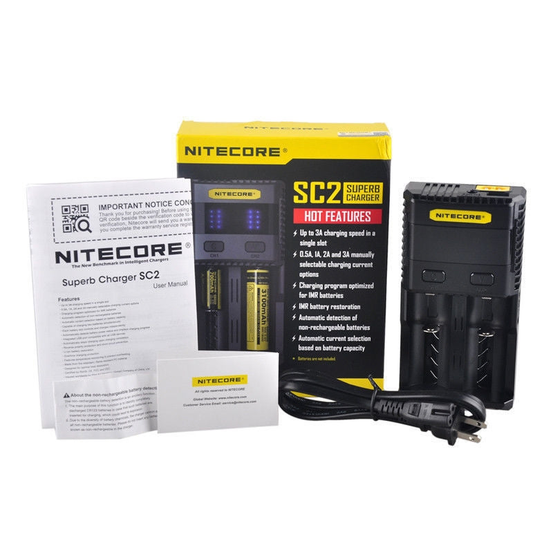 Nitecore SC2 - 2 Bay Superb Battery Charger