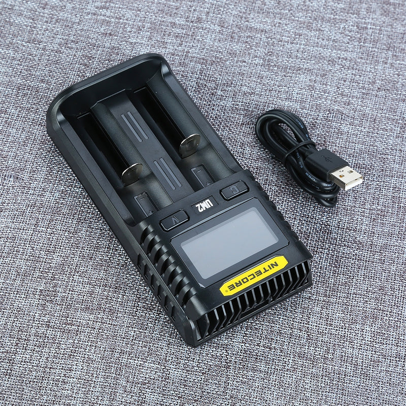 Nitecore UM2 Digital Battery Charger - Fast Charging & Safety Features