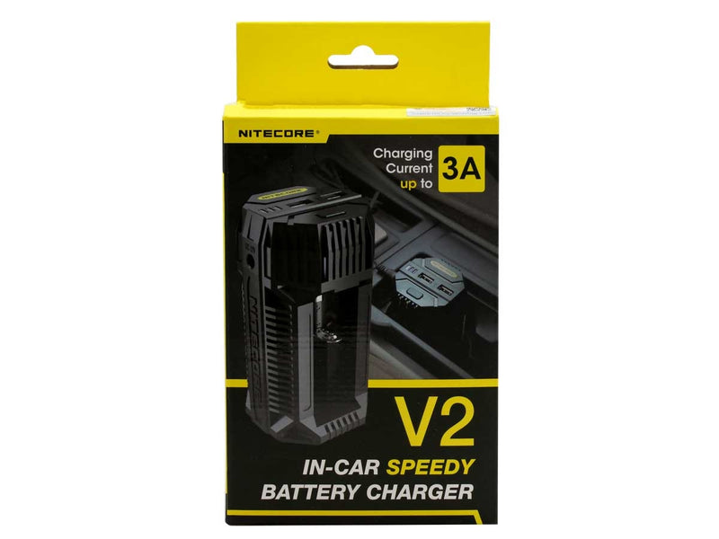 Nitecore V2 - 2 Bay In Car Battery Charger