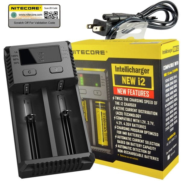 Chargeur I2 Nitecore - Compatible 18650 - 21700 - Montélimar