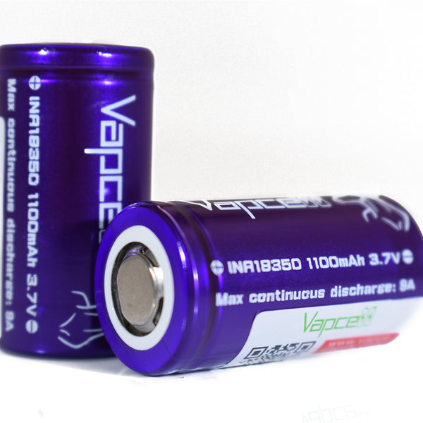 Vapcell 18350 1100mAh 9A Vape Battery - 18650 Battery Store