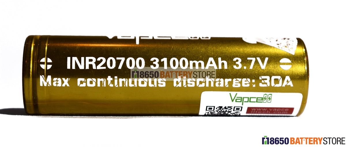 Vapcell INR20700 3100mAh 30A Battery - 18650 Battery Store Vapcell INR20700 3100mAh 30A Battery - 18650 Battery Store