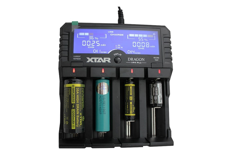 XTAR Dragon VP4 Plus 4 Bay Digital Battery Charger