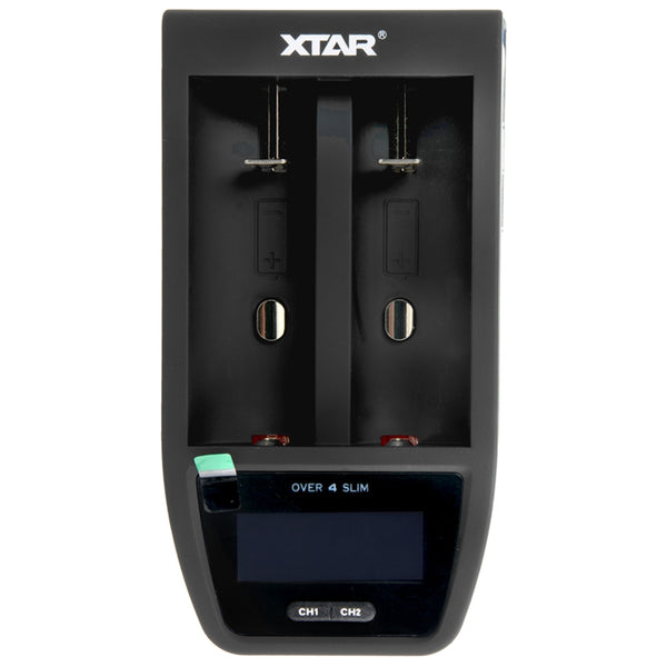 XTAR Over 4 Slim 2 Bay Battery Charger - Black