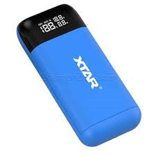XTAR PB2S Blue 2 Bay Charger and Portable Power Supply