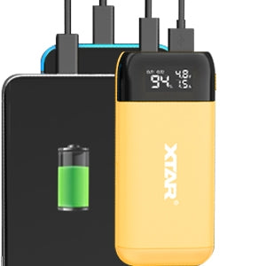 XTAR PB2S Yellow 2 Bay Charger and Portable Power Supply