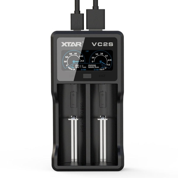 XTAR VC2S 2 Bay LCD USB Battery Charger