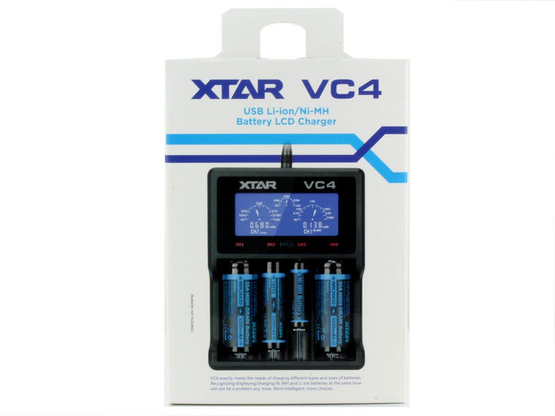 XTAR VC4 4 Bay Digital LCD Battery Charger