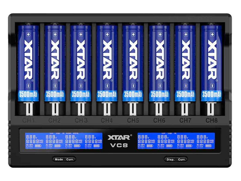 XTAR VC8 8 Bay Smart Li-ion Battery Charger