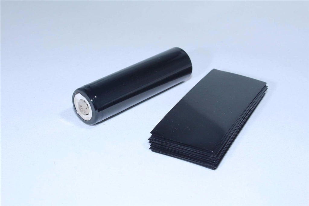 18650 Battery Wrap - Black Heat Shrink Tubing - Pack of 10