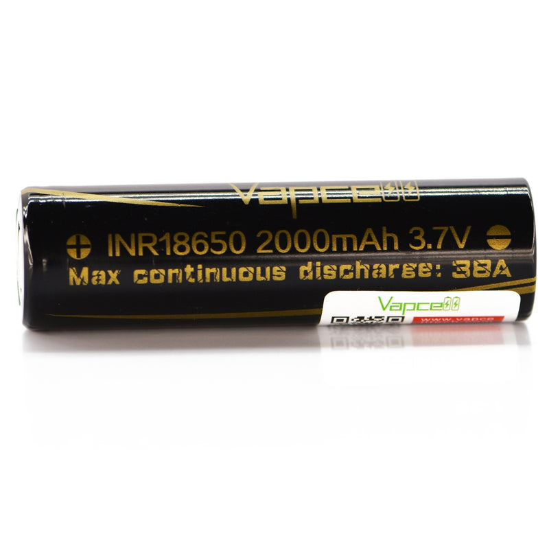 Vapcell 18650 2000mAh 38A INR Battery (20S)