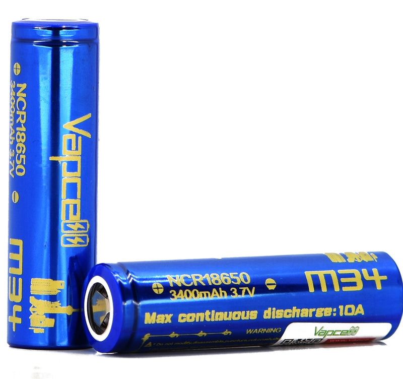 Vapcell M34 18650 3400mAh 10A Battery (Tesla)